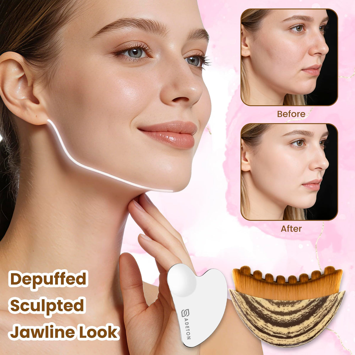 ADETON close-up of brush bristles highlighting gentle texture and effective stimulation
