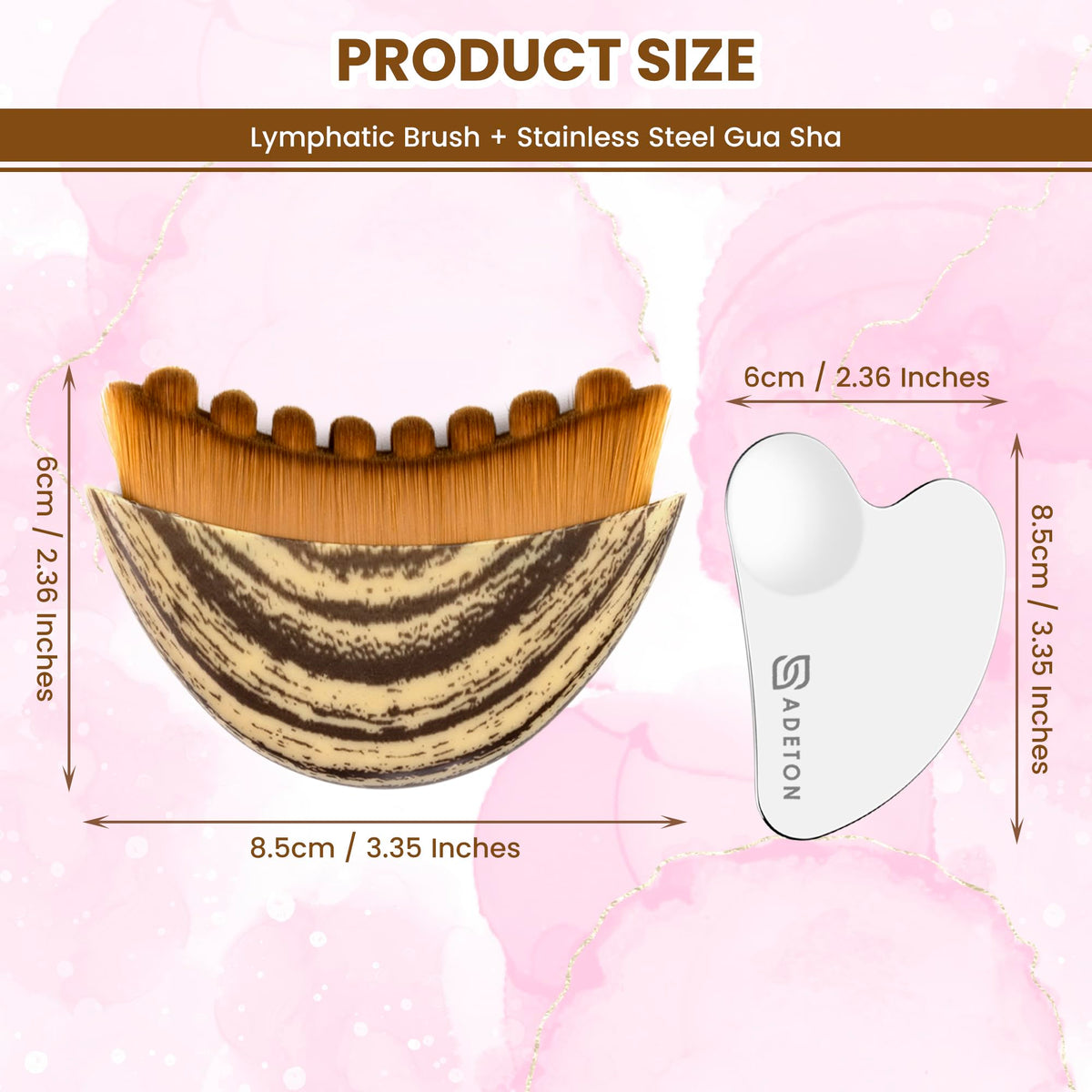 ADETON gua sha sculpting jawline to define contours and enhance natural shape