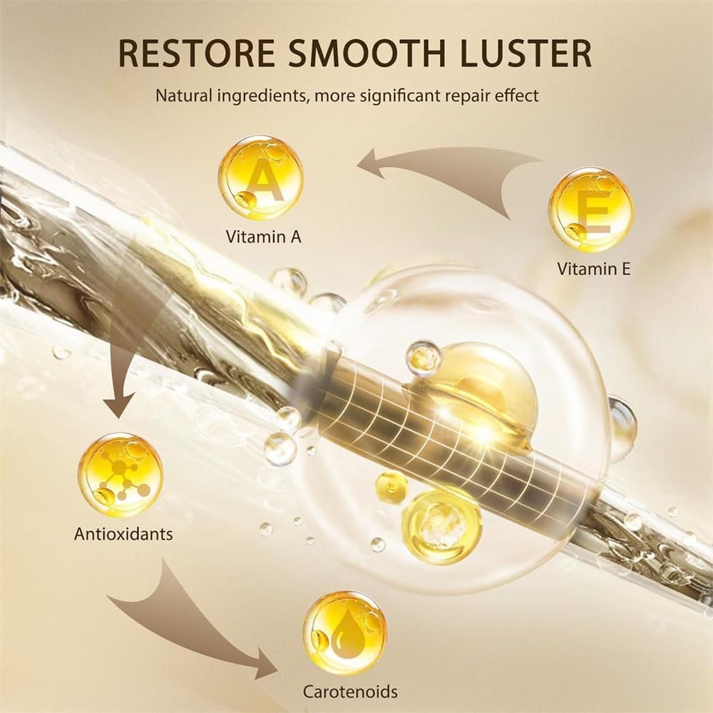 ADEUS applying paste to hair strand, demonstrates smoothing and shine