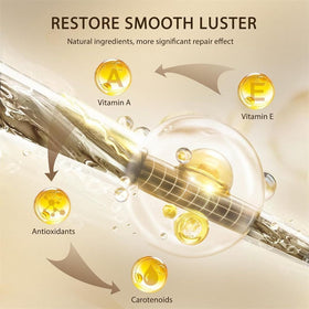 ADEUS applying paste to hair strand, demonstrates smoothing and shine