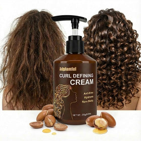Adglamful front packaging showing product and benefits for defined curls
