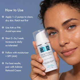 Admire My Skin before and after mockup illustrating visible tone improvement