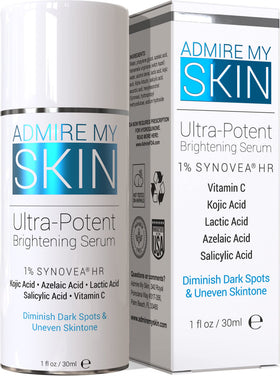 Admire My Skin front packaging showing 1oz bottle and product name benefit brightening