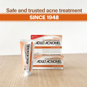 Close-up of Adult Acnomel cream on skin showing smooth spreadability benefit