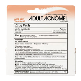 Adult Acnomel on bathroom vanity with skincare items showing daily routine convenience