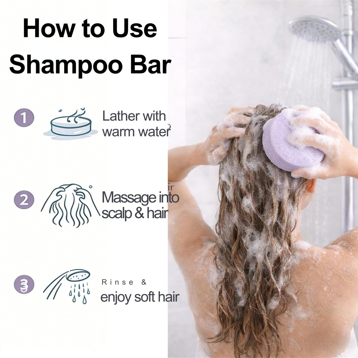 ADUTRY bars in shower use showing easy application and faster styling benefit