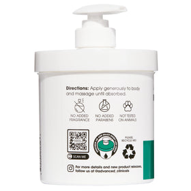 Advanced Clinicals 15 oz tube beside a hand for size and usage clarity