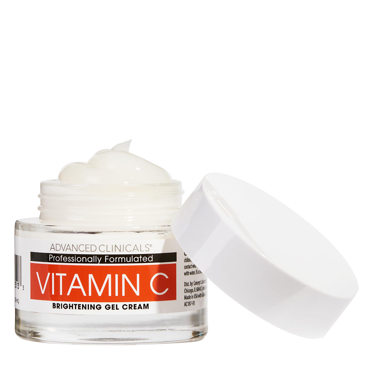 Advanced Clinicals before and after comparison illustrating brighter-looking skin