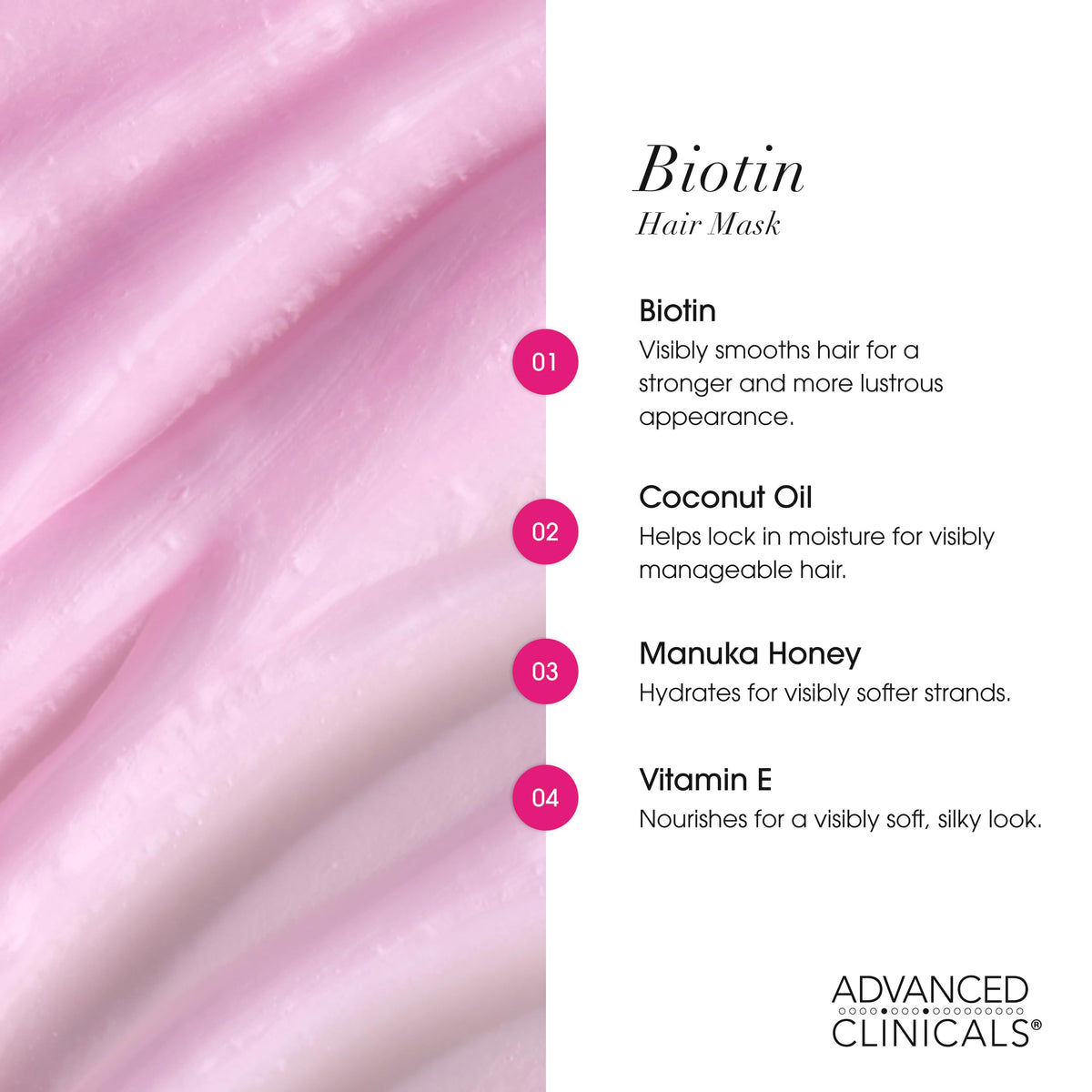 Advanced Clinicals applying mask to damp hair for deep conditioning