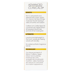 Advanced Clinicals bottle beside towel to show daily skincare convenience