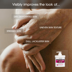 Advanced Clinicals lotion applied to arm for immediate softness benefit