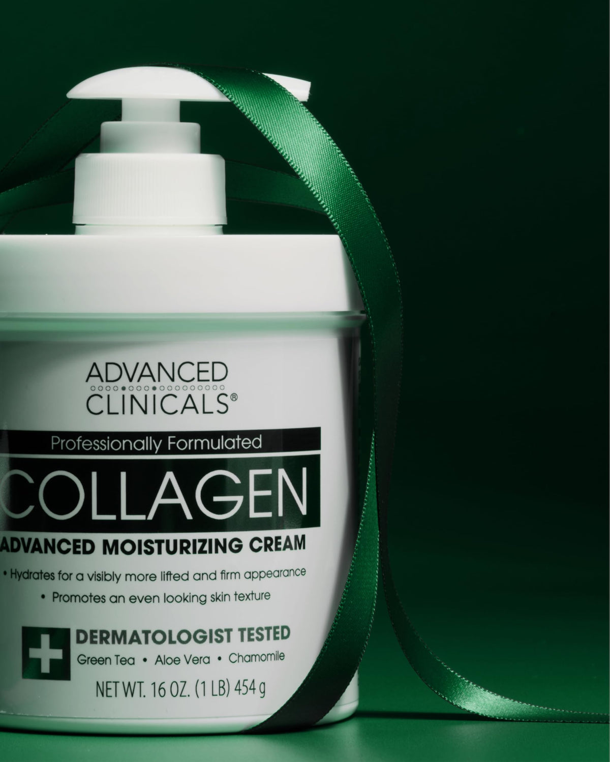 Smiling user applying Advanced Clinicals cream in a bright bathroom for visible skin comfort