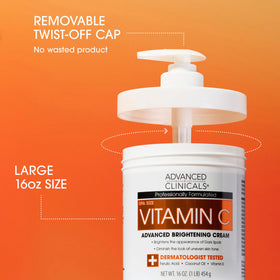 Advanced Clinicals cream texture close-up highlighting hydration and smooth application benefit