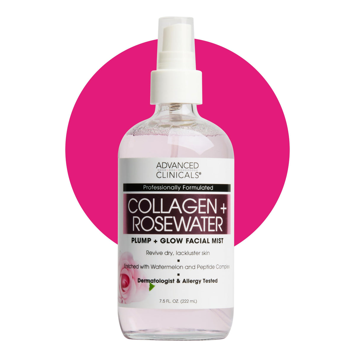 Advanced Clinicals front bottle packaging showing product and benefit hydration