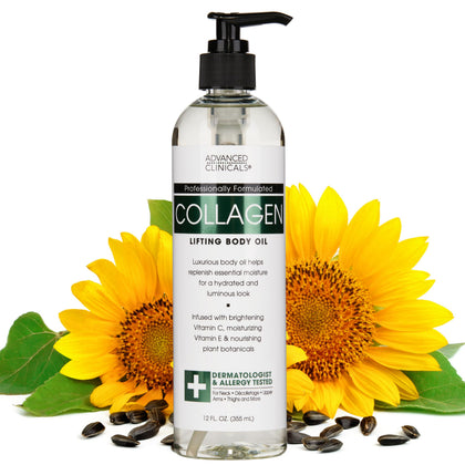 Advanced Clinicals front bottle showing clean packaging and large 12 oz size benefits hydration