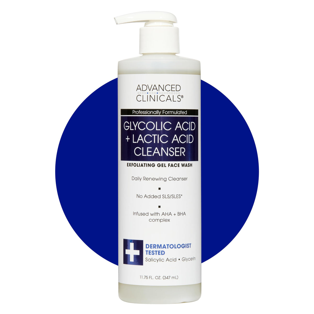 Advanced Clinicals front bottle showing label and size for clear identification and benefits