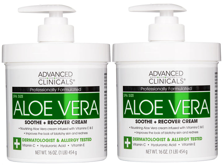 Advanced Clinicals front packaging showing two 16 oz jars and brand hydration benefits