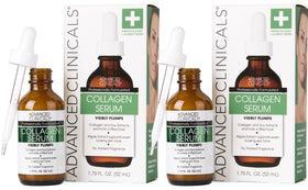 Advanced Clinicals front packaging showing collagen serum for hydrated skin
