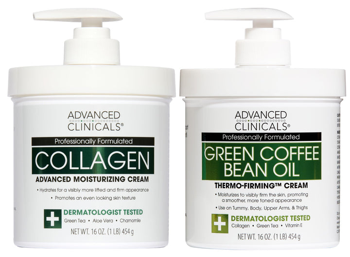 Advanced Clinicals front packaging showing unscented firming cream benefits