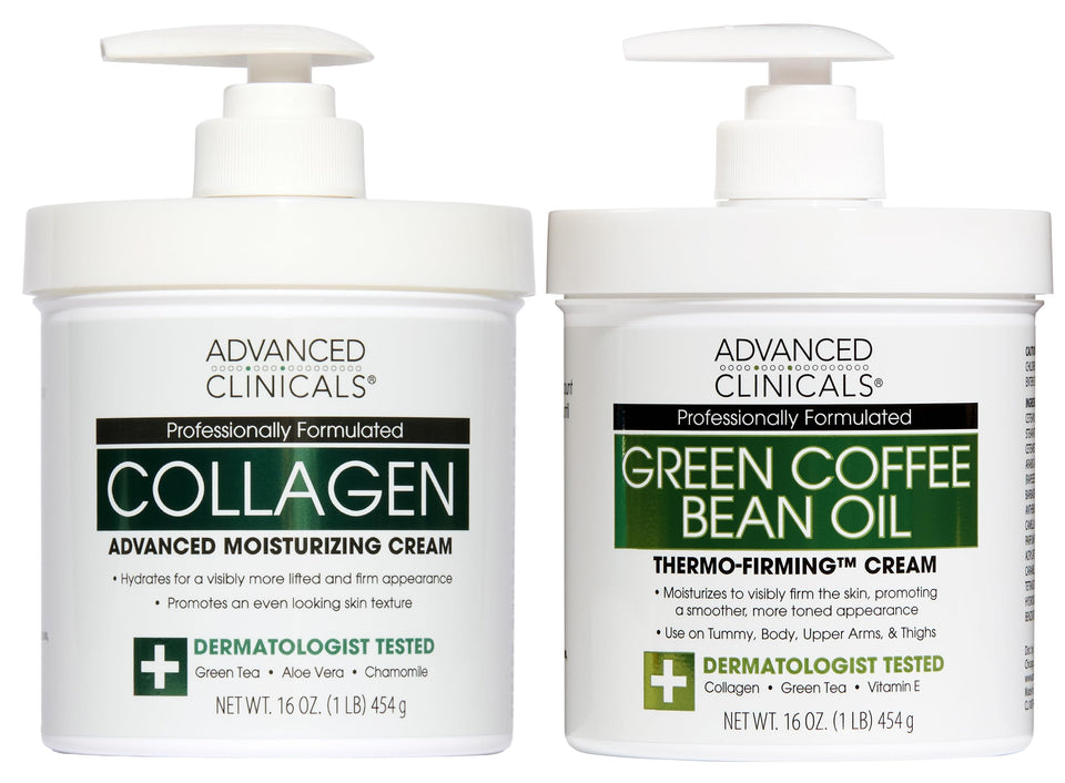 Advanced Clinicals front packaging showing unscented firming cream benefits