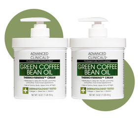 Advanced Clinicals front packaging showing green coffee bean thermo for firming