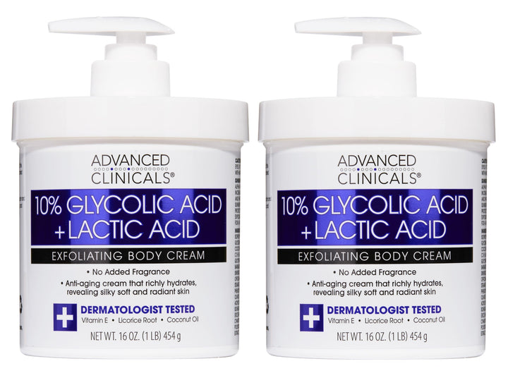 Advanced Clinicals front packaging showing product and two-pack convenience benefit