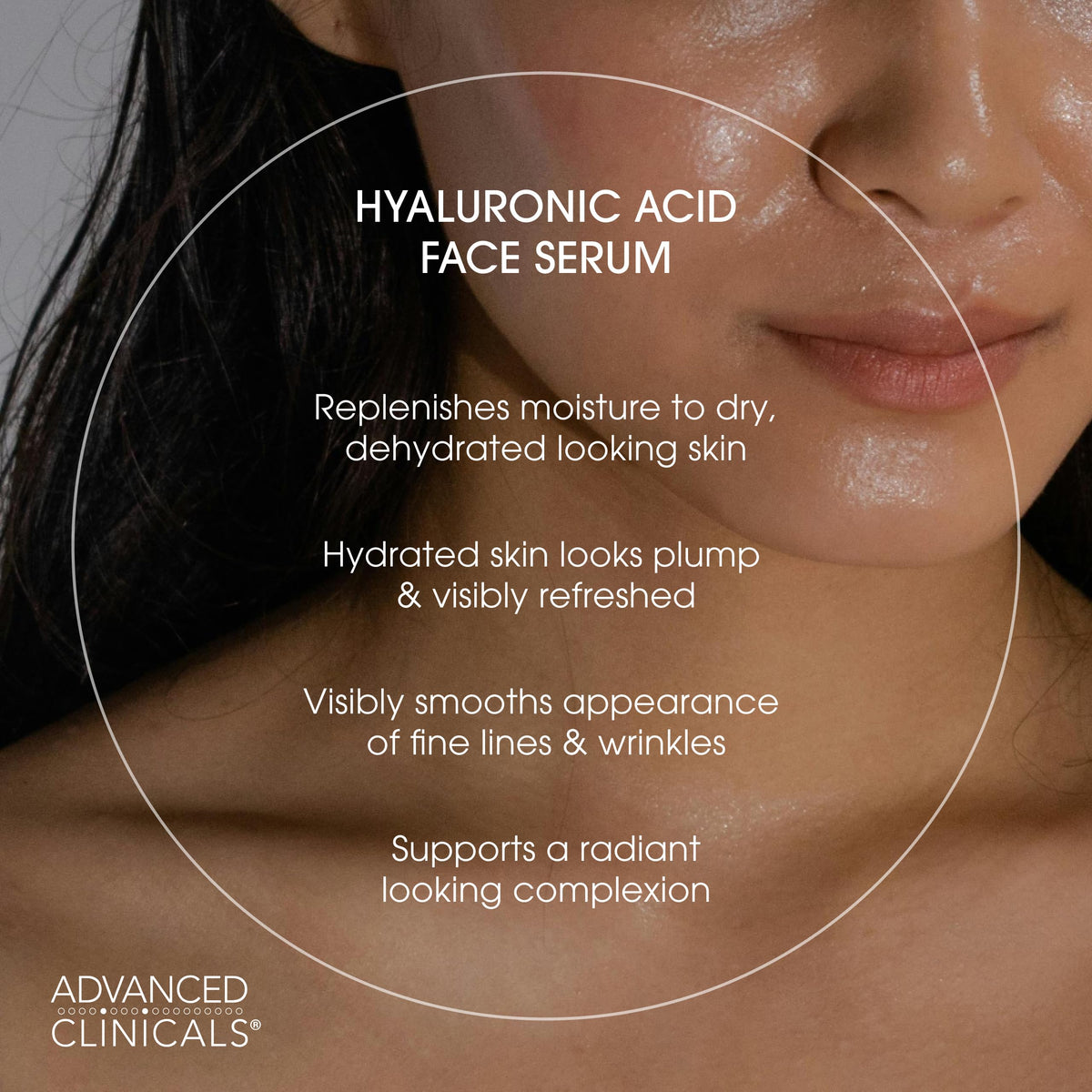 Advanced Clinicals gel texture close-up showing lightweight formula for quick absorption