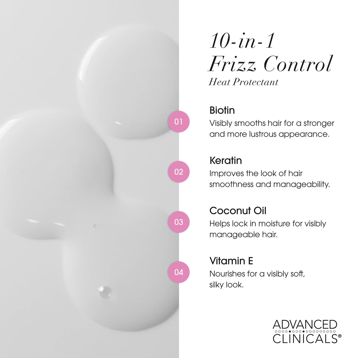 Advanced Clinicals coconut and bamboo ingredients highlighting natural nourishment