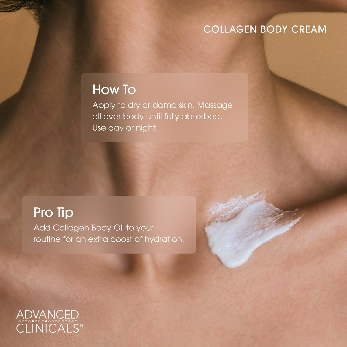 Advanced Clinicals ingredient focus green tea and vitamin E, antioxidant and soothing benefit