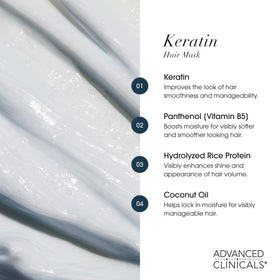 Advanced Clinicals applying mask to damp hair for improved manageability