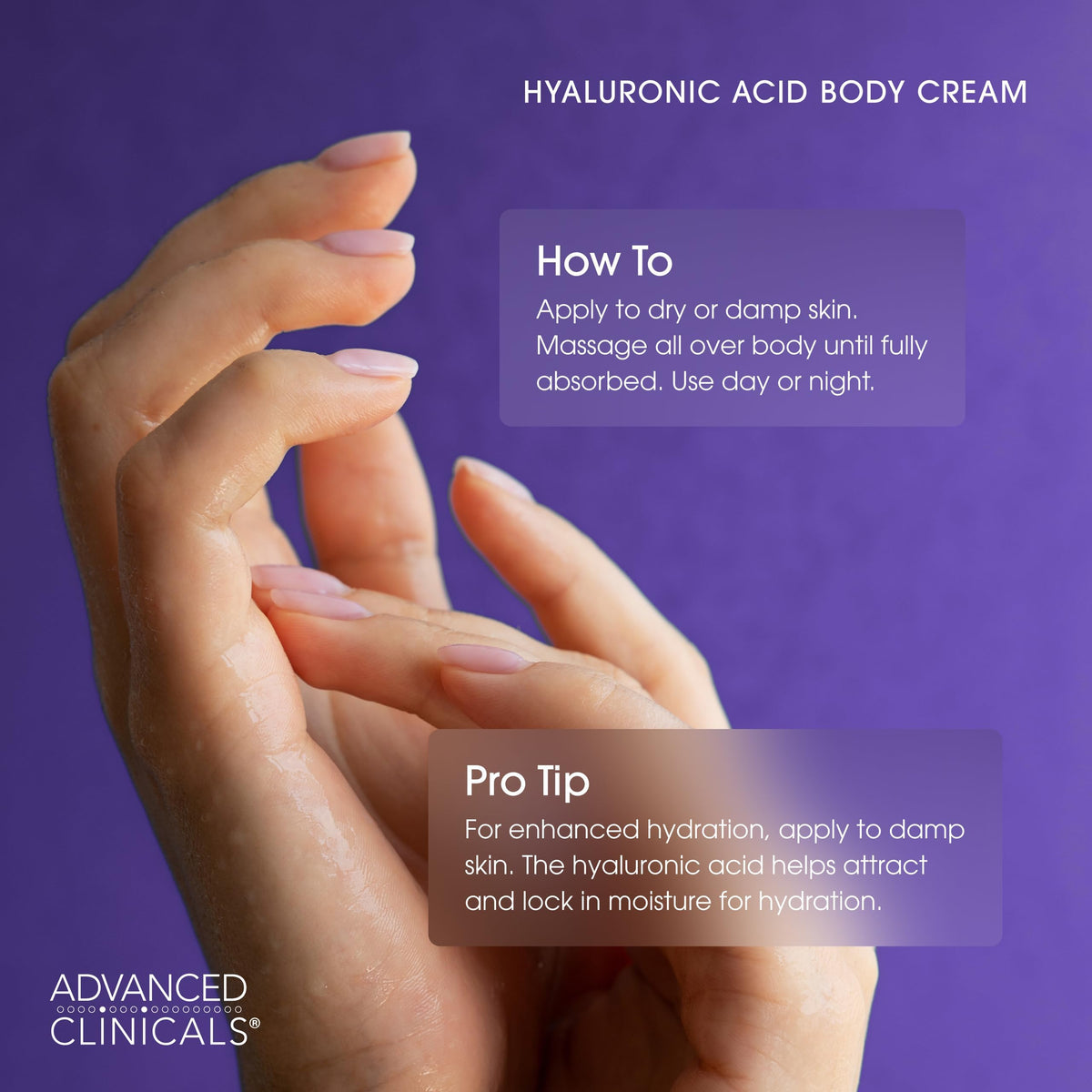 Advanced Clinicals product label and ingredient panel emphasizing key actives