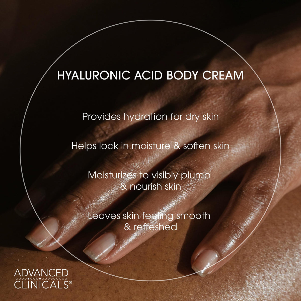 Advanced Clinicals ingredient label close-up showing key actives and transparency