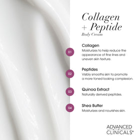 Advanced Clinicals product label close-up displaying key ingredients and formula transparency
