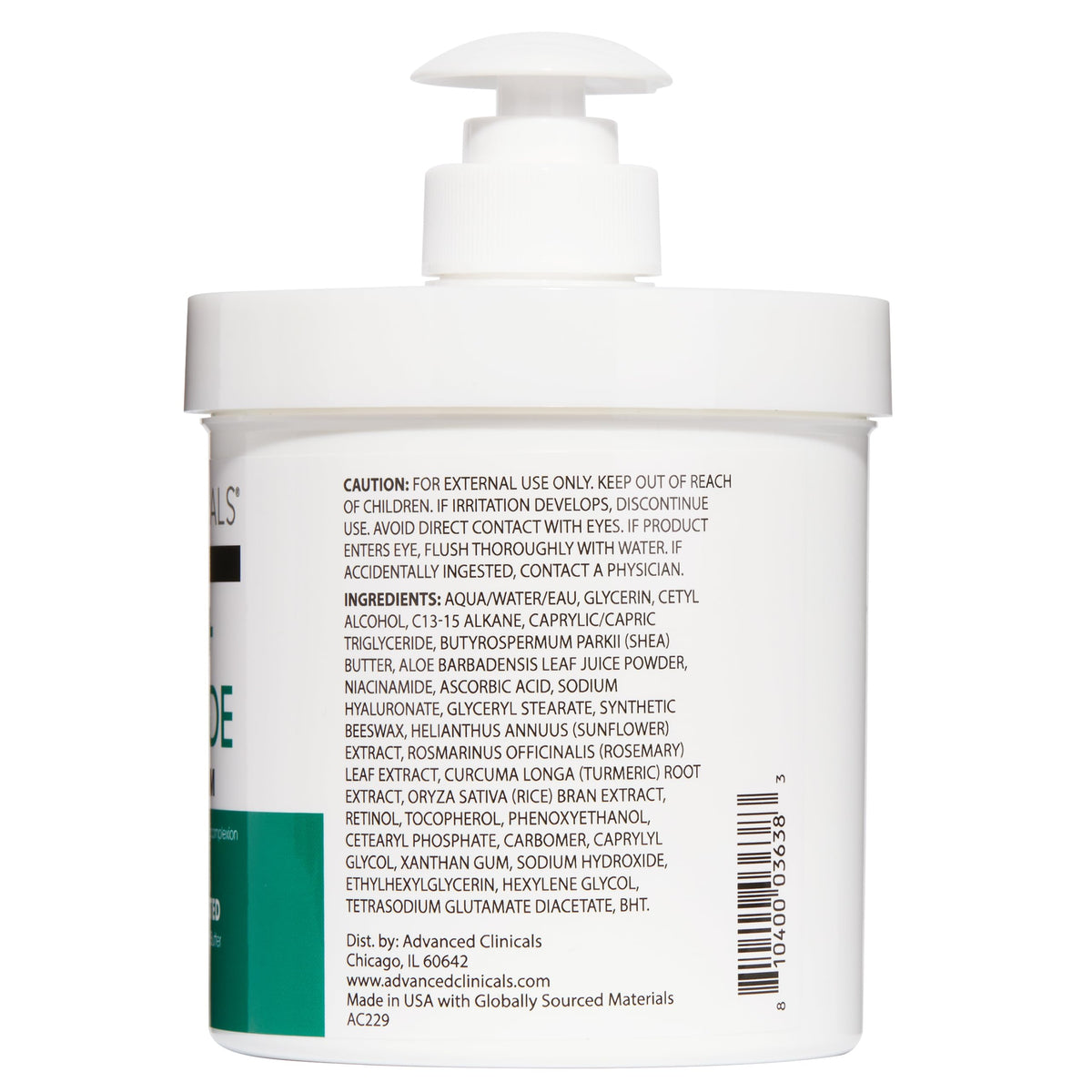 Advanced Clinicals applying lotion to face and neck for nightly renewal