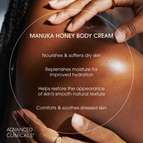 Advanced Clinicals label detail highlighting collagen and vitamin E benefits