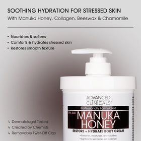 Advanced Clinicals open cream texture close-up highlighting rich non-greasy feel