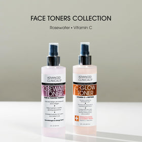 Advanced Clinicals spraying over finished makeup to refresh and revive