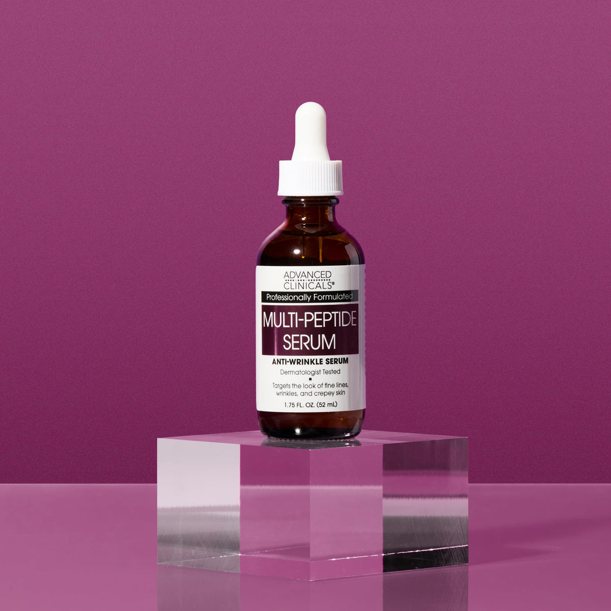 Advanced Clinicals applying serum to face in morning routine for smooth finish