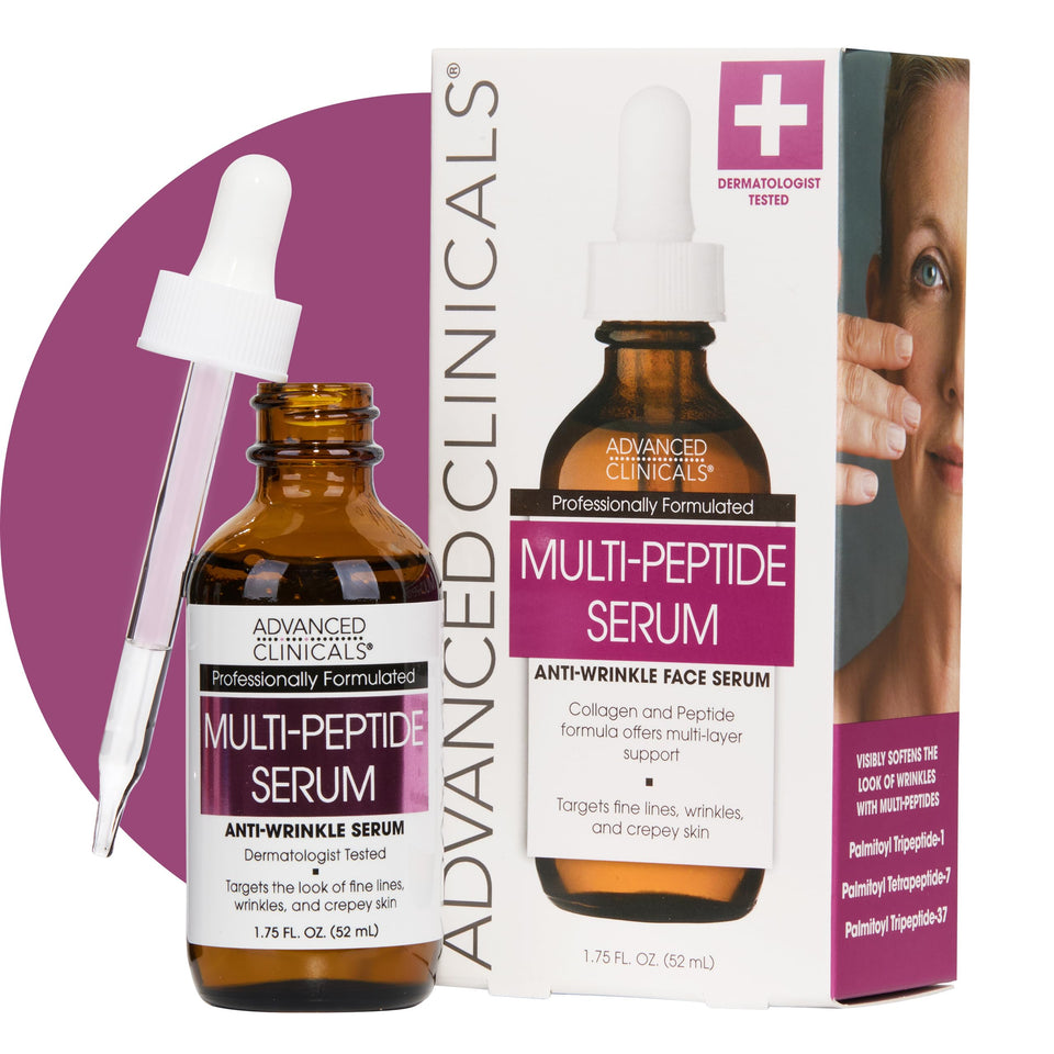 Advanced Clinicals front packaging shows bottle and benefits