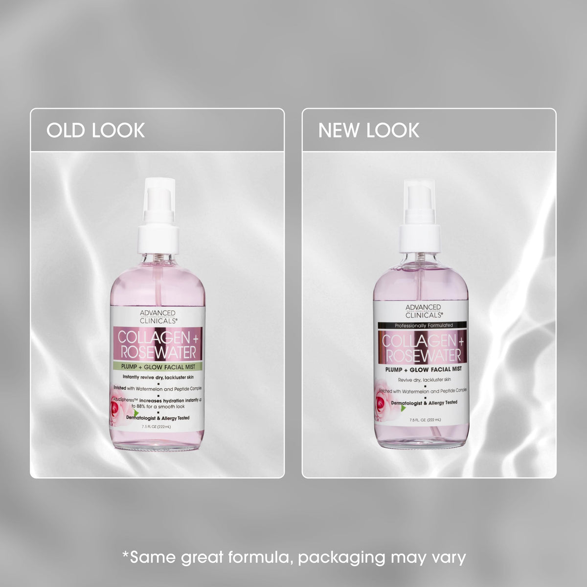 Advanced Clinicals bottle on bathroom shelf illustrating daily skincare routine benefit