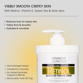 Advanced Clinicals open jar texture close-up showing smooth non-greasy hydration