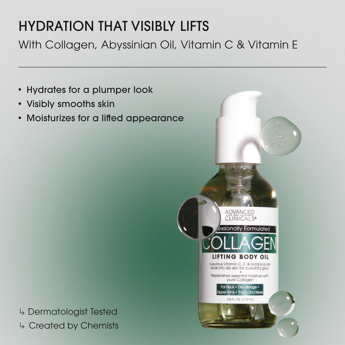 Advanced Clinicals pump dispenser detail for easy dosing benefit