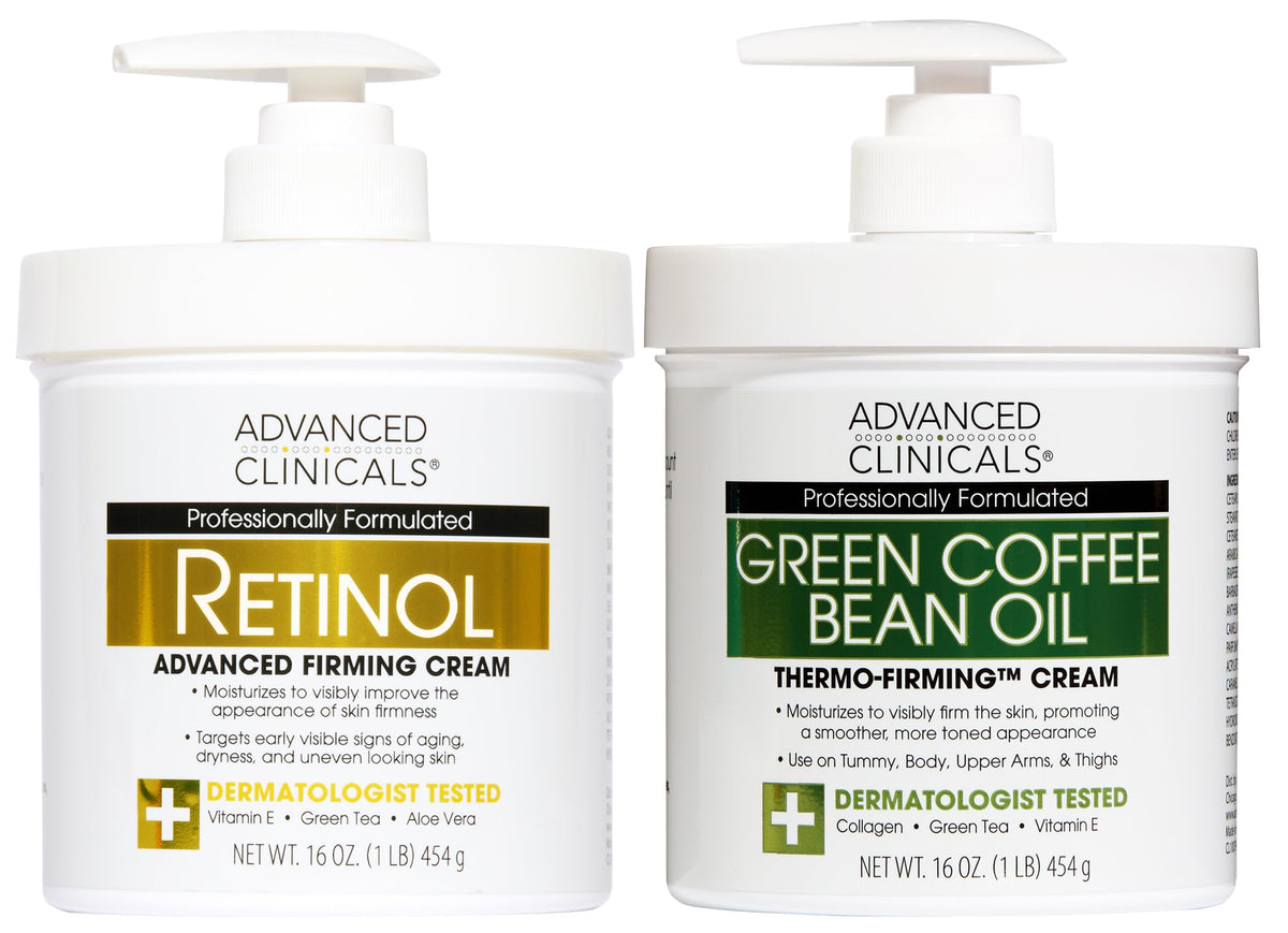 Advanced Clinicals retinol cream front packaging showing rich hydration benefit