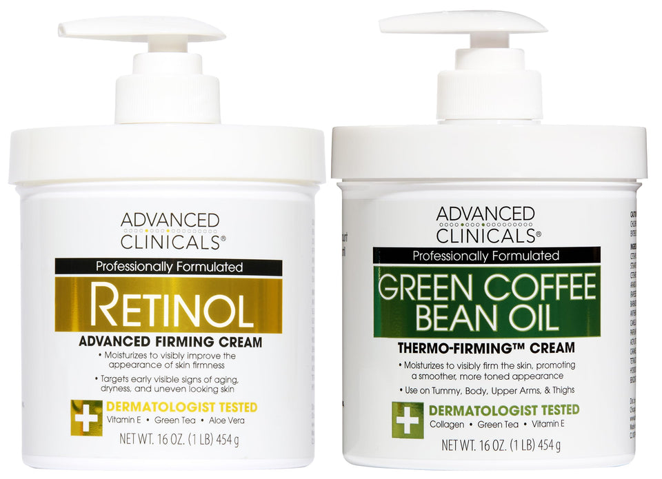 Advanced Clinicals retinol cream front packaging showing rich hydration benefit