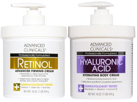 Advanced Clinicals front packaging showing both creams for complete hydration