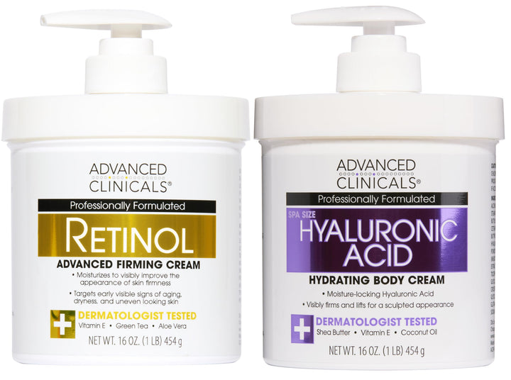 Advanced Clinicals front packaging showing both creams for complete hydration