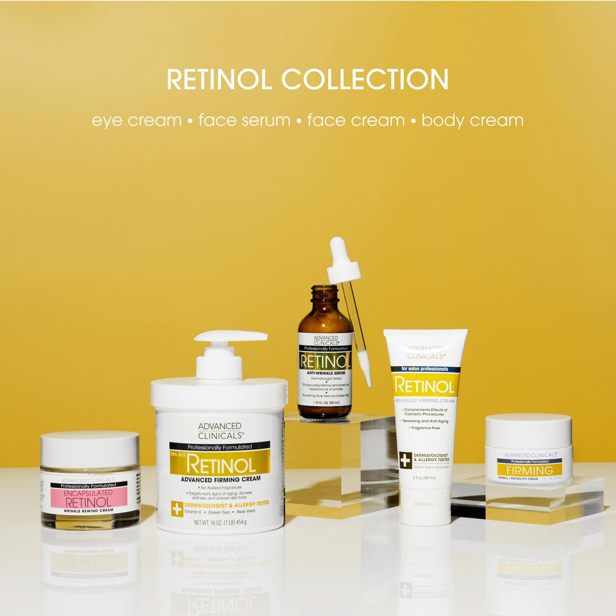 Advanced Clinicals serum applied to hand, demonstrates blendability and absorption