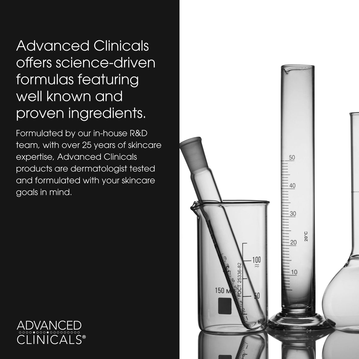 Advanced Clinicals bottle beside a ruler to show 3.8 fl oz scale
