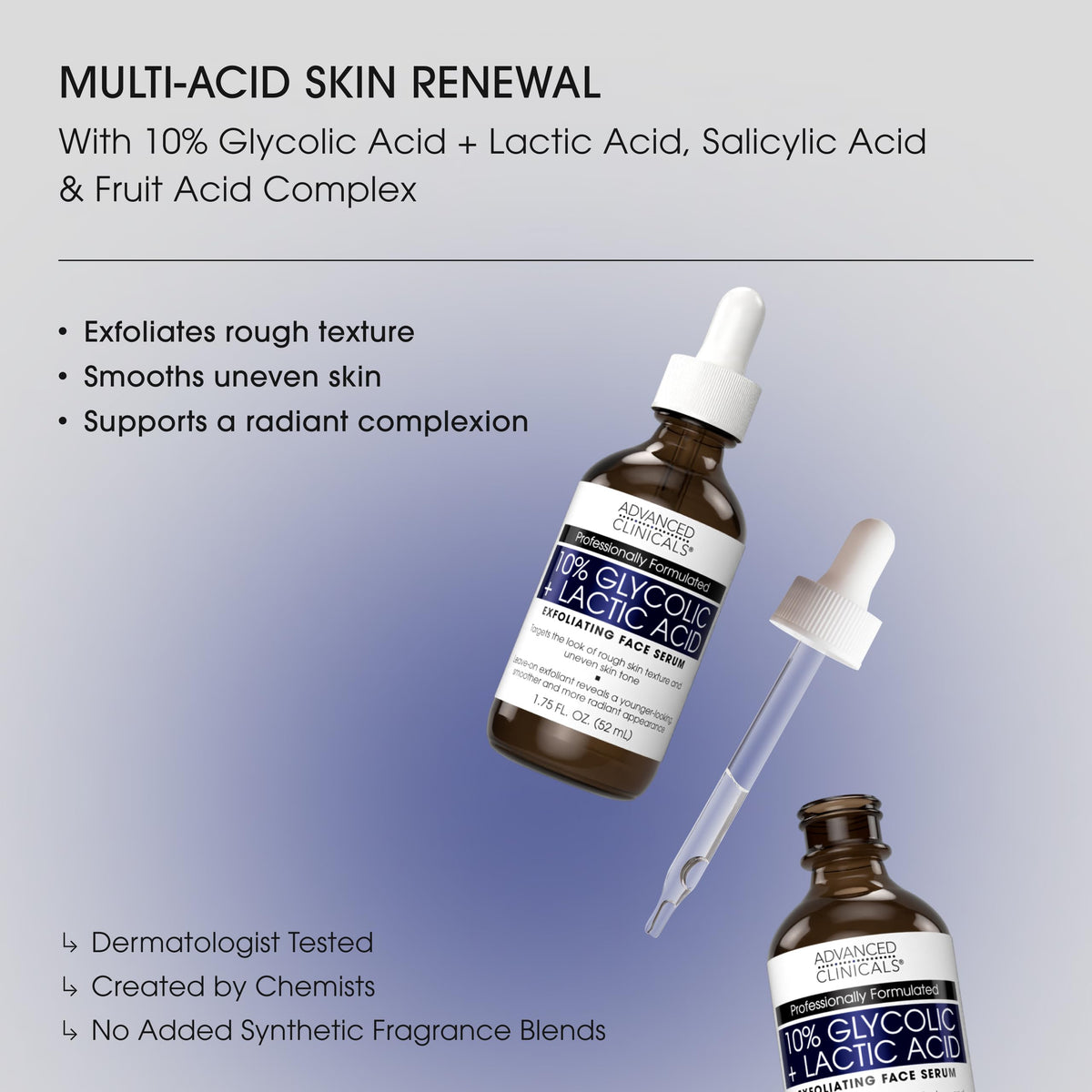 Advanced Clinicals gel texture close-up demonstrating lightweight spreadability
