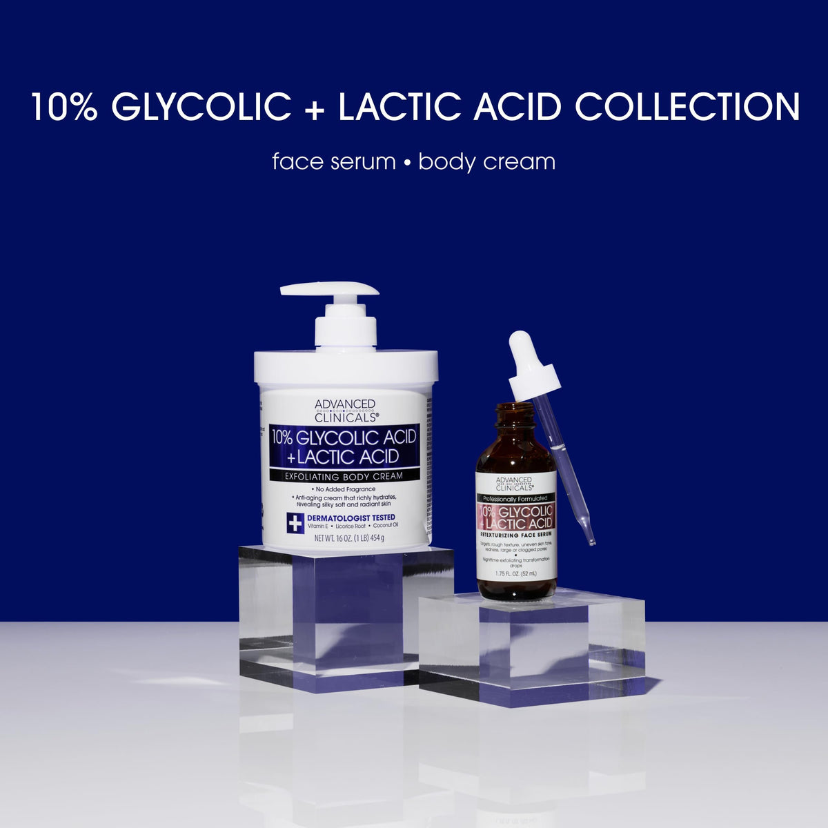 Advanced Clinicals jar beside hand to show 16 oz size and scale benefit